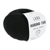 Lang Yarns Merino 150 Yarn, 150m / 50g – Black (0004)