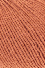 Lang Yarns Merino 150 Yarn, 150m / 50g – Tangarine (0159), yarn texture