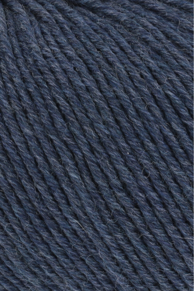 Lang Yarns Merino 150 Yarn, 150m / 50g – Dark Jeans Mélange (0234), yarn texture
