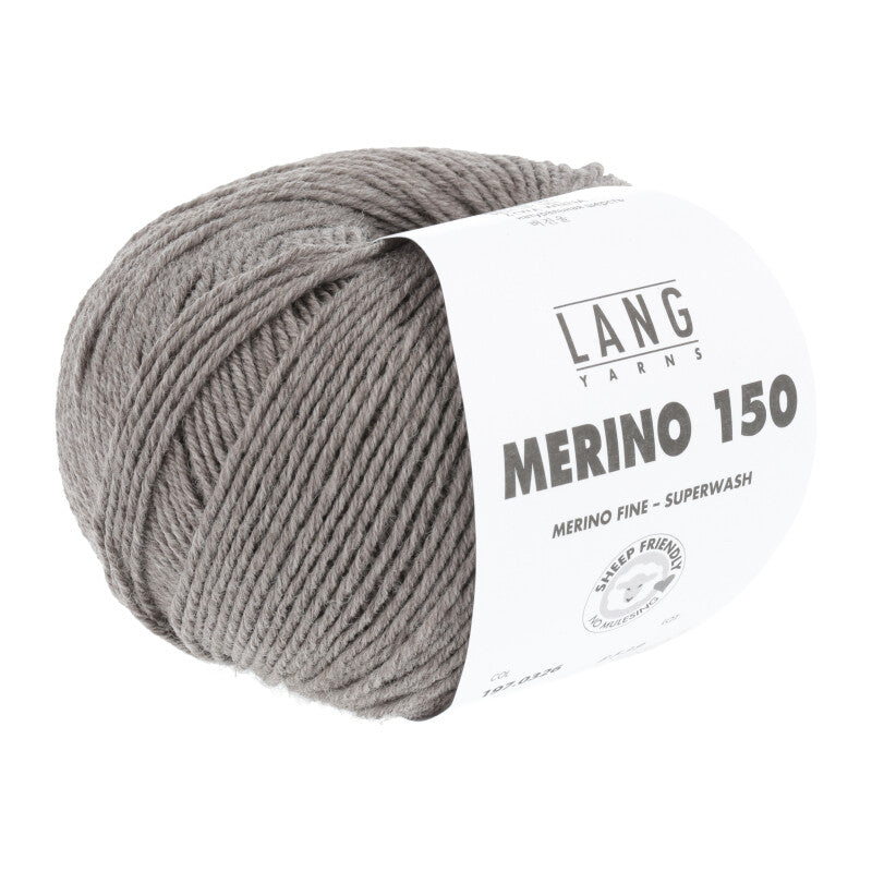 Lang Yarns Merino 150 Yarn, 150m / 50g – Dark Beige Mélange (0326)