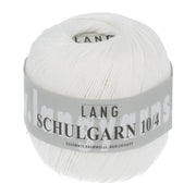 Lang Yarns Schulgarn 10/4 – 100% cotton yarn, 50g/160m – White (0001)