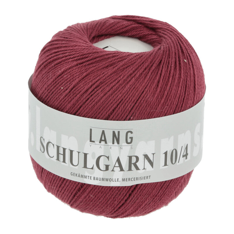 Lang Yarns Schulgarn 10/4 – 100% cotton yarn, 50g/160m – Bordeaux (0063)