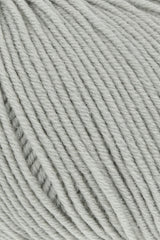 Lang Yarns Merino 120 Yarn, 120m / 50g – Light Grey (0103), yarn texture