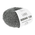Lang Yarns Merino 120 Yarn, 120m / 50g – Black/White Mouliné (0154)