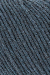 Lang Yarns Merino 120 Yarn, 120m / 50g – Petrol Mélange (0233), yarn texture