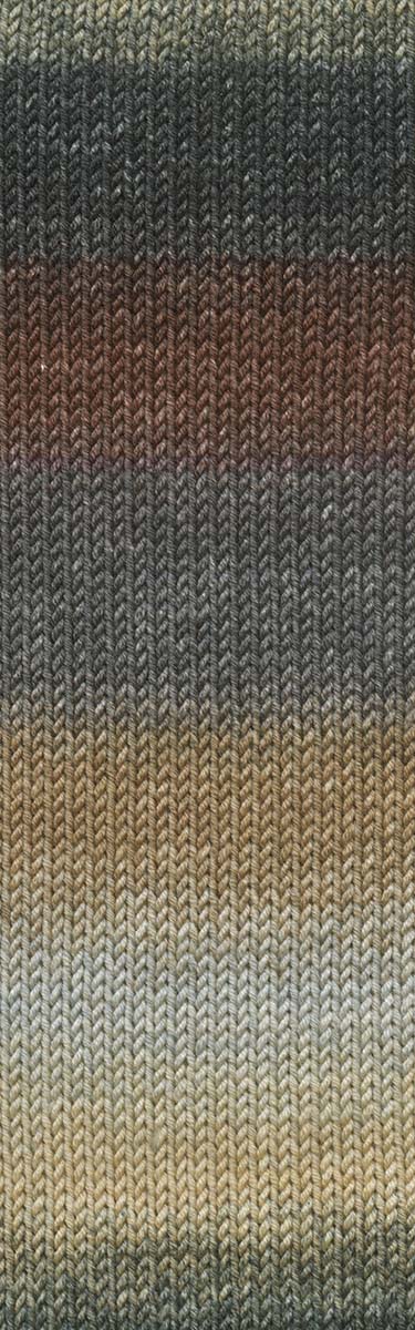 Lang Yarns Merino 120 Dégradé – 50g / 120m – Beige/Petrol/Grey (0013) – detail