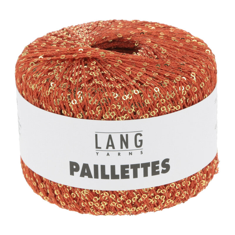 Lang Yarns Paillettes – 25g / 112m – Red/Gold (0060)