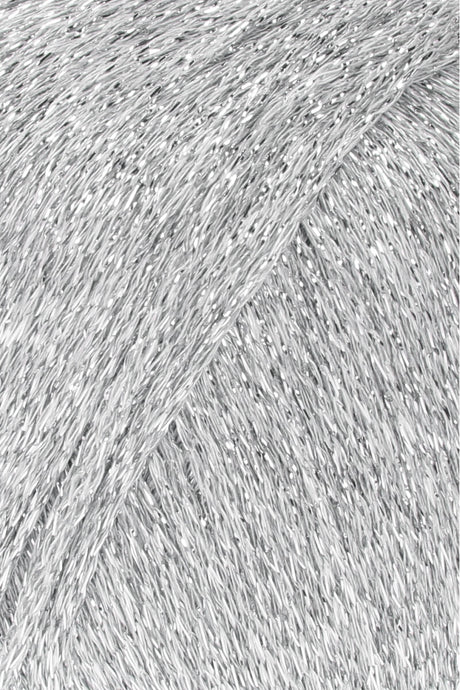 Lang Yarns Lamé Soft – 50g / 190m – Light Gray (0003) – detail