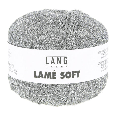 Lang Yarns Lamé Soft – 50g / 190m – Gray (0024)