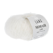 Lang Yarns Mohair Luxe Yarn, 175m / 25g – White (0001)