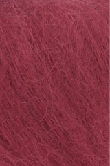 Lang Yarns Mohair Luxe Yarn, 175m / 25g – Red (0060), yarn texture