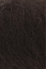 Lang Yarns Mohair Luxe Yarn, 175m / 25g – Chocco (0067), yarn texture