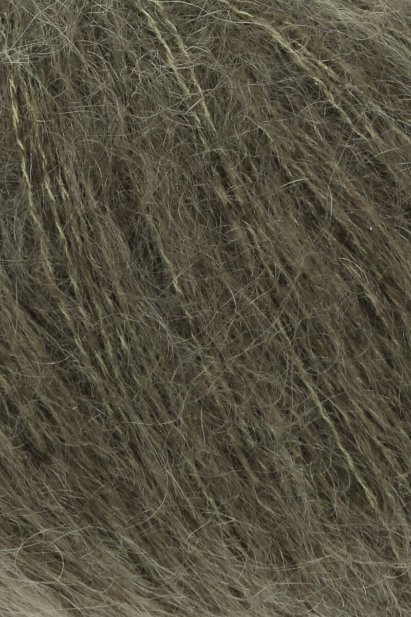 Lang Yarns Mohair Luxe Yarn, 175m / 25g – Moss Green (0298), yarn texture