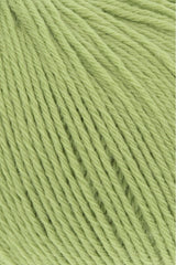 Lang Yarns Merino 200 Bébé Yarn, 203m / 50g – Light Green (0417), yarn texture