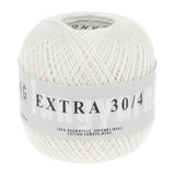 Lang Yarns Extra Ecru yarn, Egg White, colour 0004, ball photograph