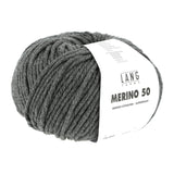 Lang Yarns Merino 50 – 100g / 90m – Dark Grey Mélange (0005)