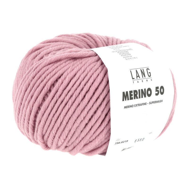 Lang Yarns Merino 50 – 100g / 90m – Rosé (0219)