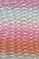 Lang Yarns Baby Cotton Color – 50g / 180m – Rose/Mint/Orange (0153) – detail