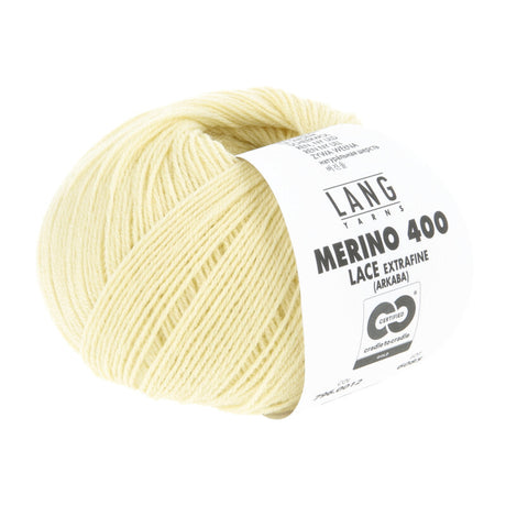 Lang Yarns Merino 400 Lace – 25g / 200m – Babyyellow (0012)