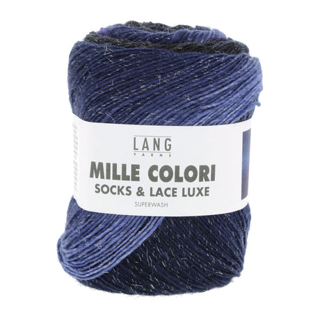 Lang Yarns Mille Colori Socks & Lace Luxe – 100g / 400m – Navy/Blue/Petrol (0215)