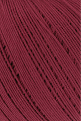 Lang Yarns Marisa – 100% Egyptian cotton yarn, 50g/210m – Red (0063) – detail