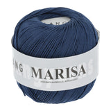 Lang Yarns Marisa – 100% Egyptian cotton yarn, 50g/210m – Blue Marine (0135)