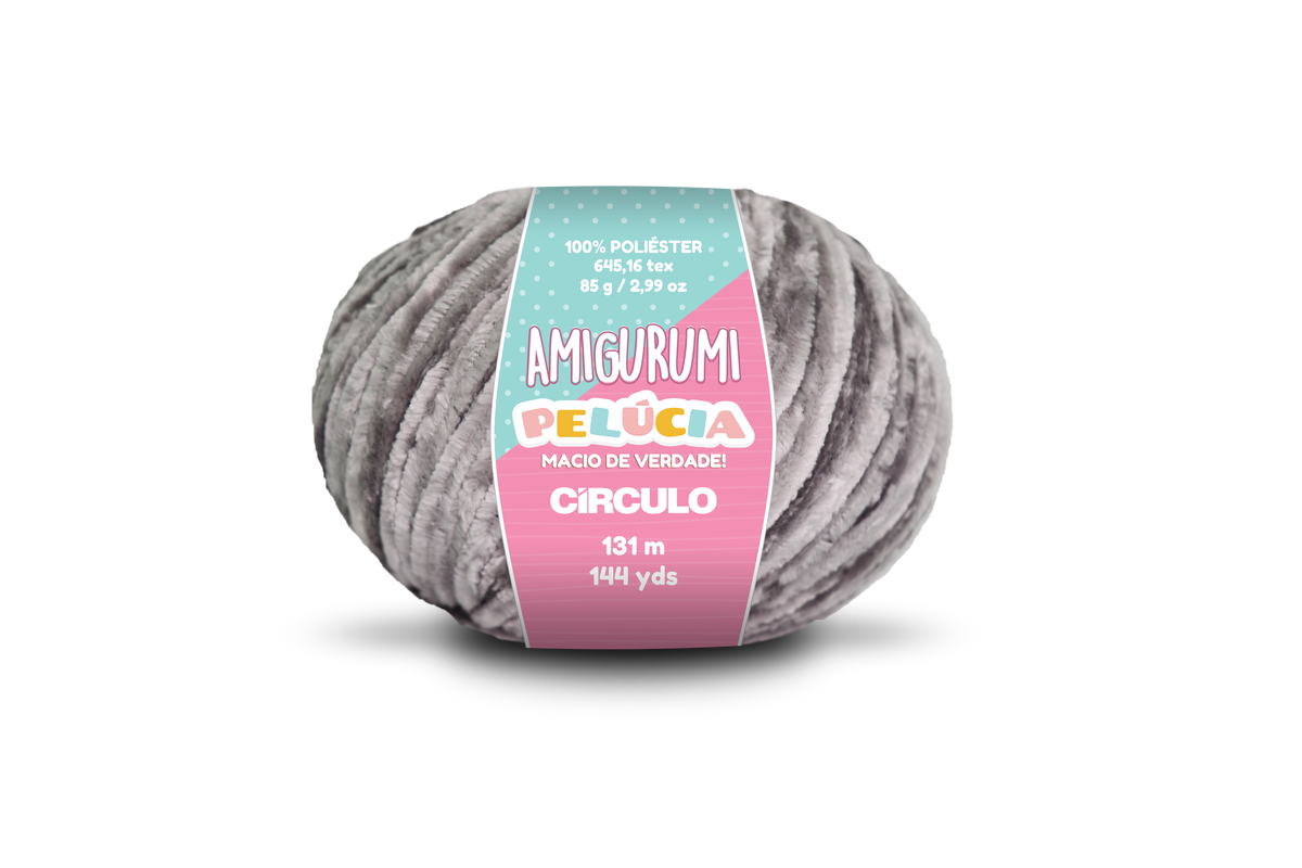 Círculo Amigurumi Pelúcia – Poliestrska chenille preja (131 m / 85 g)