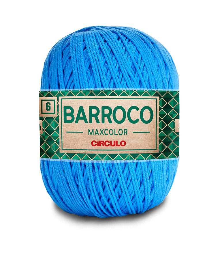 Circulo Natural Cotton Maxcolor (Barroco) 4/4 and 4/6 100% Cotton Yarn for Crochet and Knitting, 226m/200g - Leo Hobby