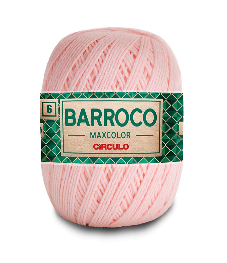 Circulo Natural Cotton Maxcolor (Barroco) 4/4 and 4/6 100% Cotton Yarn for Crochet and Knitting, 226m/200g - Leo Hobby