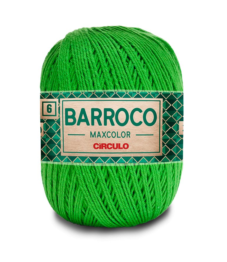 Circulo Natural Cotton Maxcolor (Barroco) 4/4 and 4/6 100% Cotton Yarn for Crochet and Knitting, 226m/200g - Leo Hobby