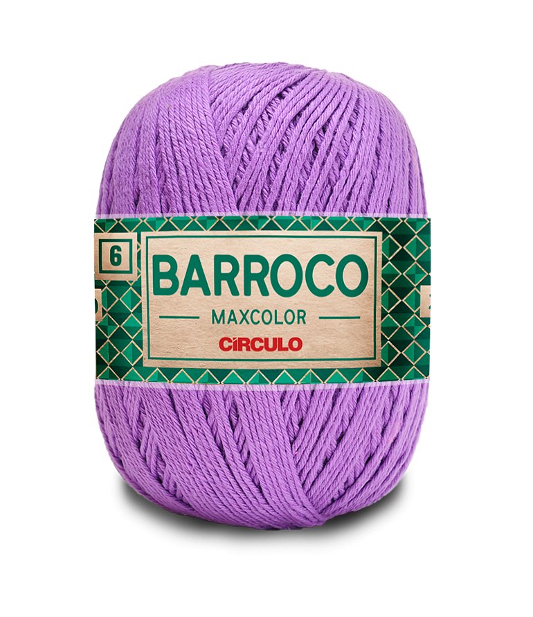 Circulo Natural Cotton Maxcolor (Barroco) 4/4 and 4/6 100% Cotton Yarn for Crochet and Knitting, 226m/200g - Leo Hobby