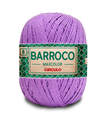 Circulo Natural Cotton Maxcolor (Barroco) 4/4 and 4/6 100% Cotton Yarn for Crochet and Knitting, 226m/200g - Leo Hobby