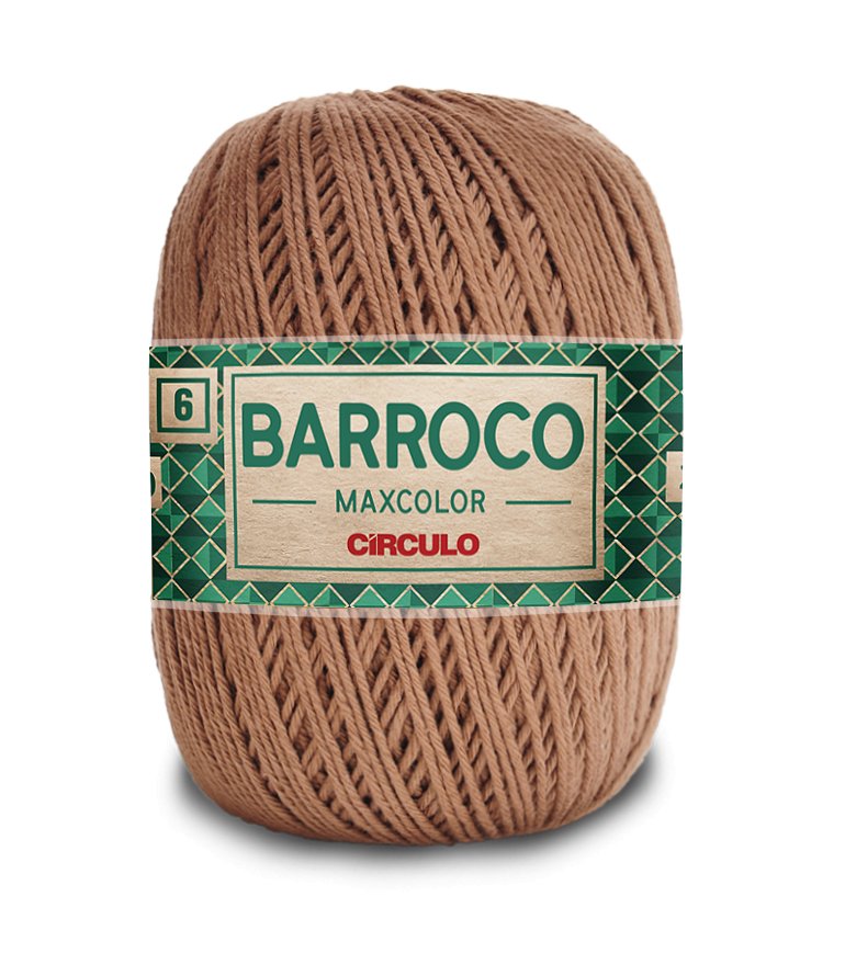 Circulo Natural Cotton Maxcolor (Barroco) 4/4 and 4/6 100% Cotton Yarn for Crochet and Knitting, 226m/200g - Leo Hobby