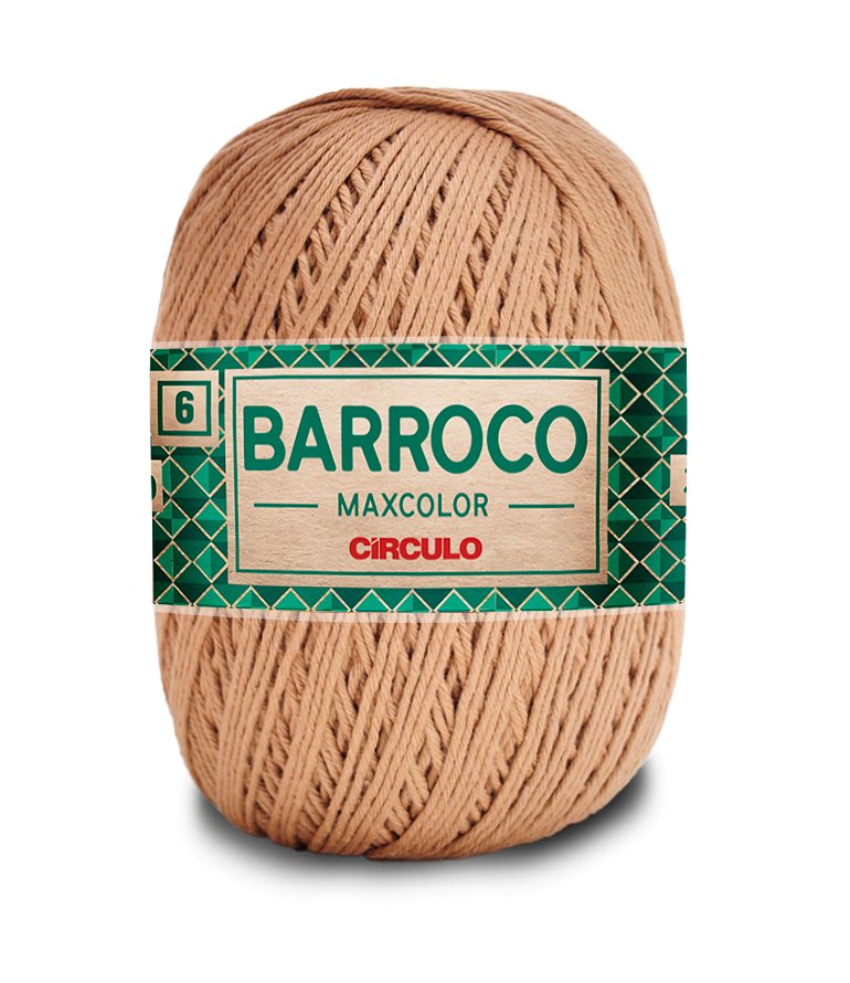 Circulo Natural Cotton Maxcolor (Barroco) 4/4 and 4/6 100% Cotton Yarn for Crochet and Knitting, 226m/200g - Leo Hobby