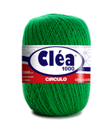 Circulo Clea 100% Cotton Yarn, 1000m/151 gr - Green ball of yarn with Cleá label on a white background