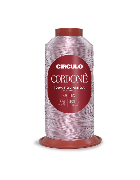 Circulo Cordone 100% Polyamide Crochet Yarn, 450 m / 100 g - Spool of Circulo Cordoné thread on a white background