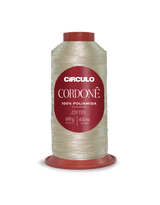 Circulo Cordone 100% Polyamide Crochet Yarn, 450 m / 100 g - Spool of Circulo thread with red label on a white background