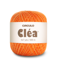 Circulo Clea 100% Cotton Yarn for Crochet and Knitting, 500m/75 gr - Leo Hobby -  Orange ball of yarn with 'Circulo Clea' label on a white background