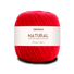 Circulo Natural Cotton Maxcolor (Barroco) 4/4 100% Cotton Yarn for Crochet and Knitting, 338m/200g - Leo Hobby -  Red ball of yarn with a white label on a white background