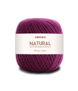 Circulo Natural Cotton Maxcolor (Barroco) 4/4 100% Cotton Yarn for Crochet and Knitting, 338m/200g - Leo Hobby -  Ball of purple yarn with a Circulo label on a white background