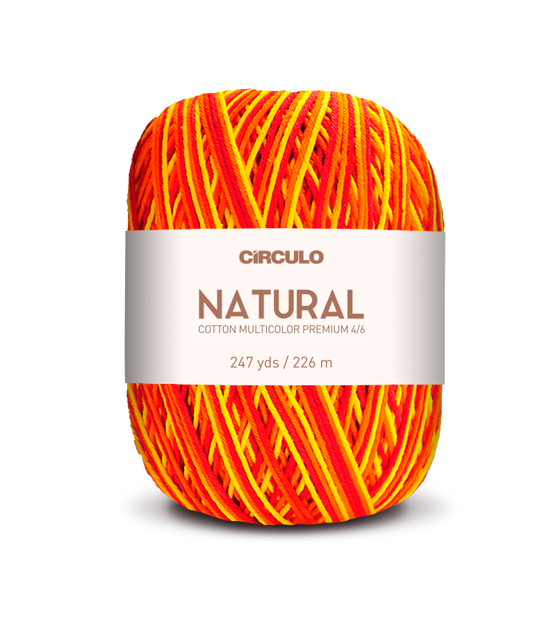 Círculo Barroco Multicolor Premium 4/6 – Hilo de algodón brasileño (226m / 200g)