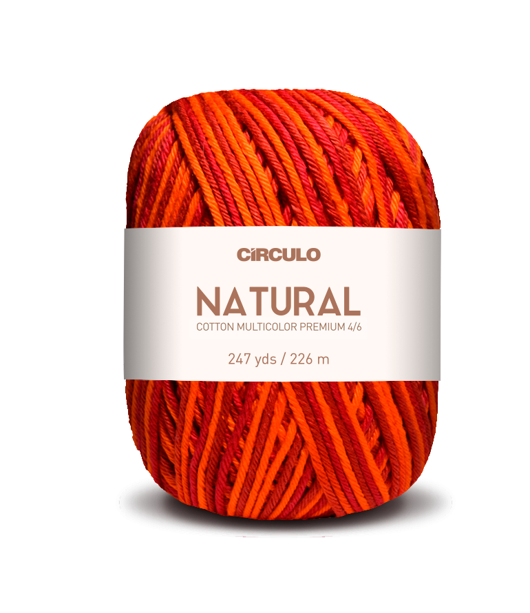 Círculo Barroco Multicolor Premium 4/6 – Hilo de algodón brasileño (226m / 200g)