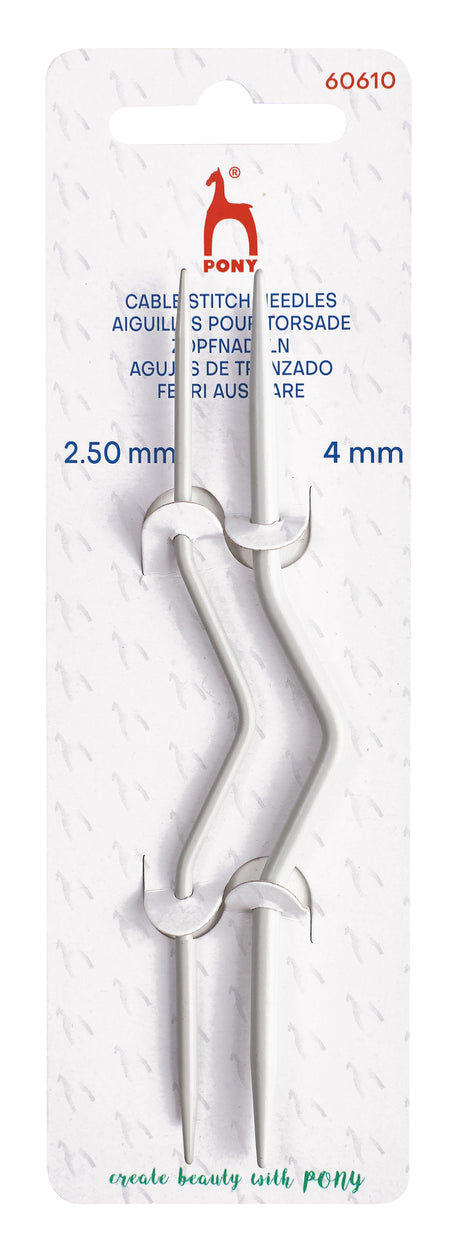 Pony Bent Aluminium Cable Needles – Small, Small