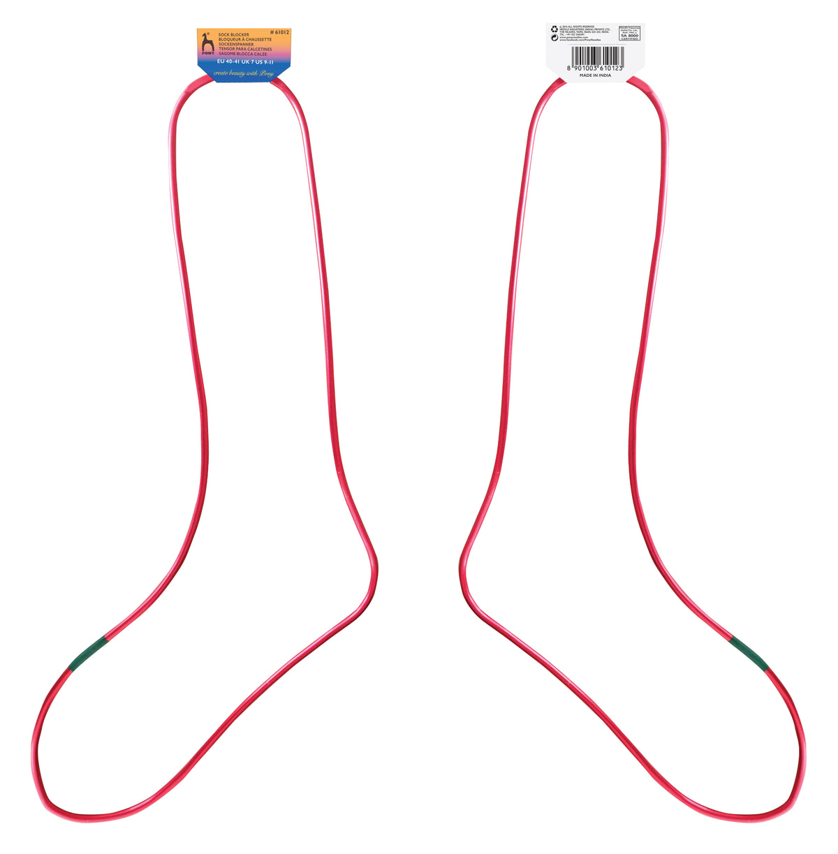 Pony Colour Anodised Aluminium Sock Blockers, 40–41