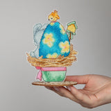 Plastic canvas cross-stitch kit with a festive Easter Bunny pattern.