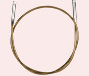 addiClick Basic Cord 60–100 cm | Interchangeable Cable 659-7 - Gold brass cable with metal ends on a pink background