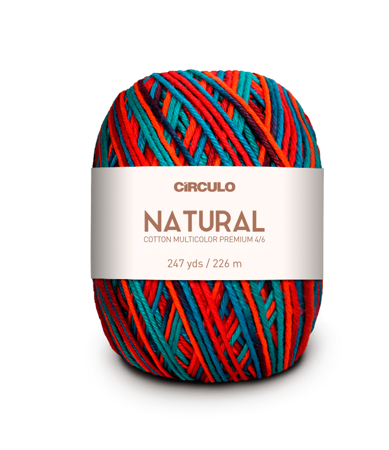 Circulo Barroco Multicolor Premium 4/6, 100% Cotton Yarn for Crochet and Knitting, 226m/200g - Leo Hobby Marketplace