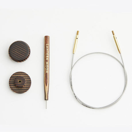 Versatile KnitPro Lantern Moon Cords, fixed and swivel