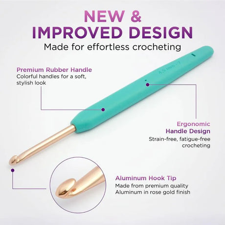 KnitPro VYBE Rose Gold single ended crochet hook 