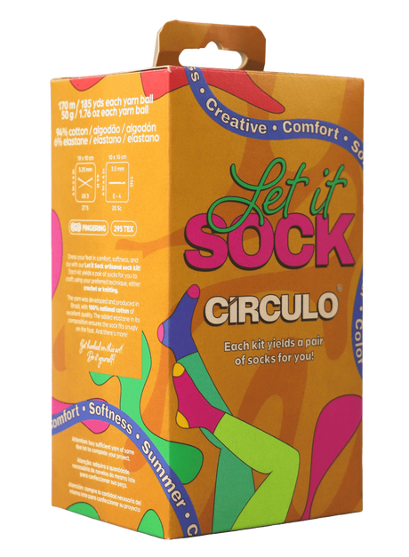 Let It Sock! – Circulo Sock Yarn Kit (94% Brazilian Cotton, 6% Elastane) - Leo Hobby Marketplace